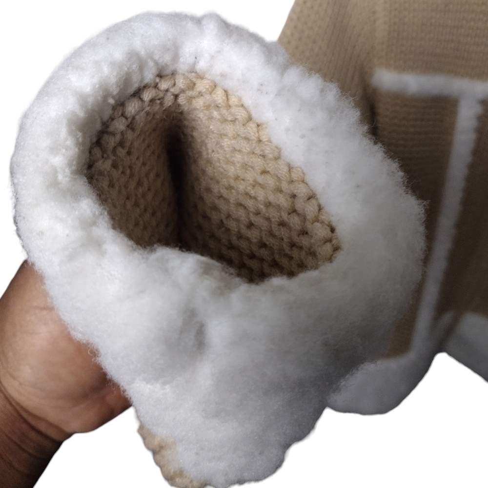 Tilt Vintage Y2K Beige Knit Jacket with White Sherpa Trim Soft Girl/Coquette - Picture 8 of 8
